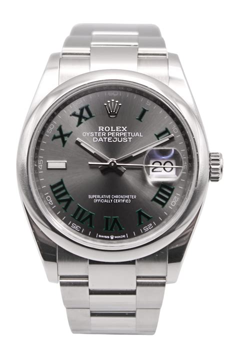 36mm rolex datejust wimbledon|Rolex Datejust 36mm stainless steel.